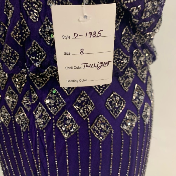 Pisarro nights blouson mother of bride gown purple - Picture 6 of 10